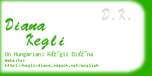 diana kegli business card